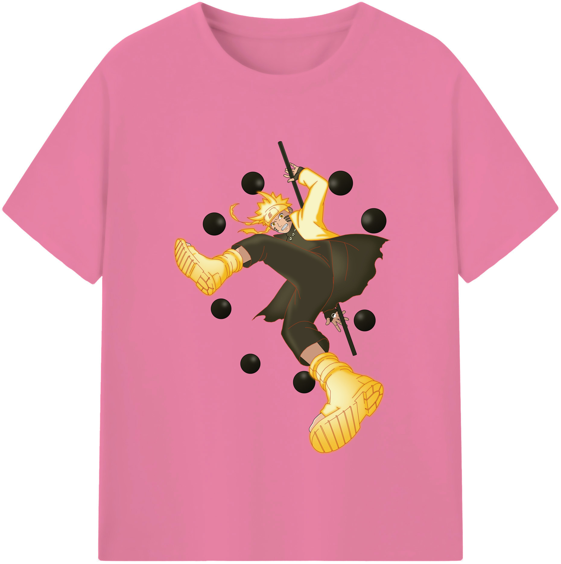 （画像用） NARUTO -ナルト- うずまき ナルト Uzumaki Naruto 綿100％半袖Tシャツ（フロントプリント）